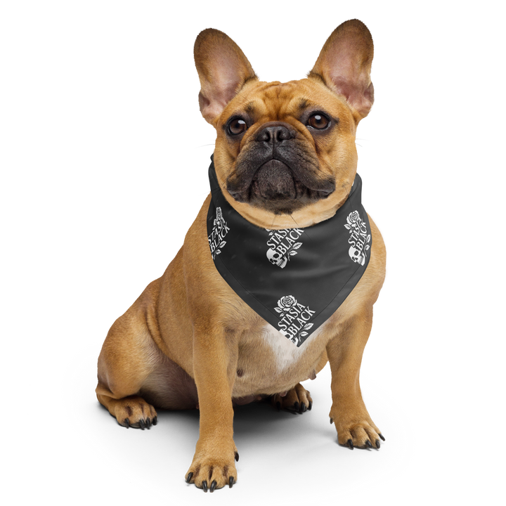 Stasia Black Skull & Rose All-Over Print Bandana